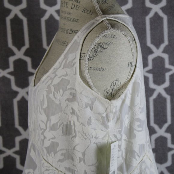 Anthro Vanessa Virginia lace ivory boho top S - Picture 8 of 12
